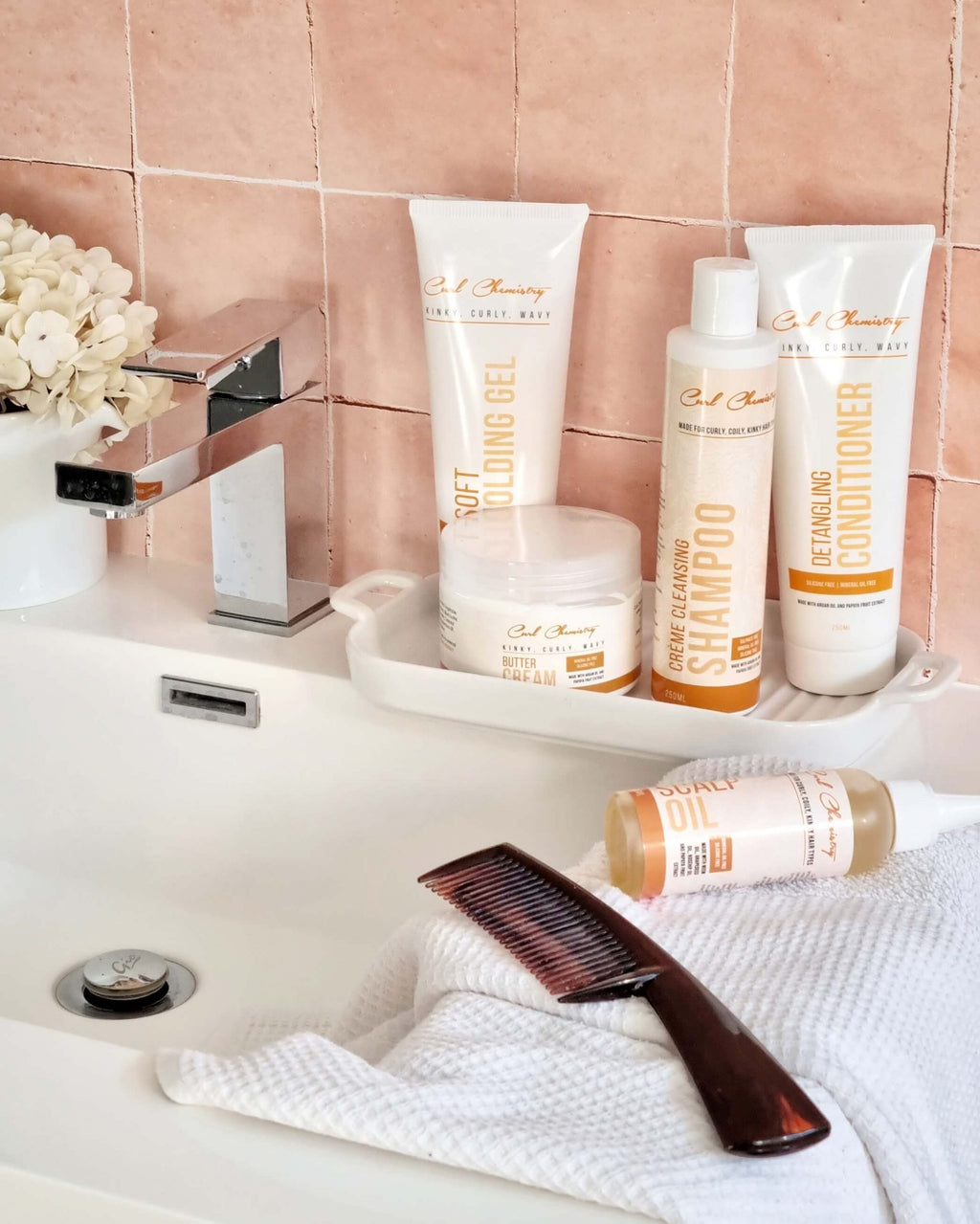 Curl Chemistry Cleanse, Condition & Moisturise – Shampoo, Conditioner & Butter Cream Combo Bunlde 250ml