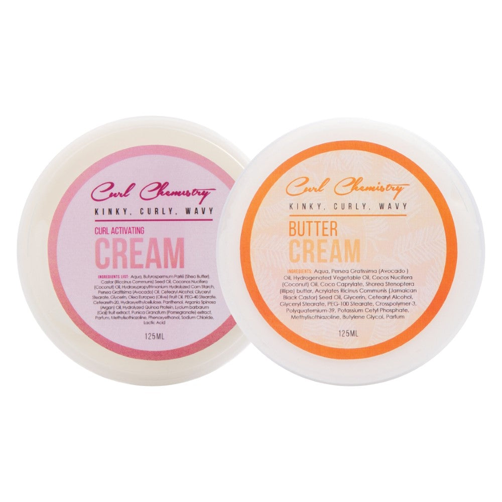 Curl Chemistry Butter Cream + Curl Activating Cream Combo Bundle 125ml