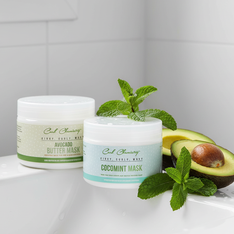 Curl Chemistry Cocomint & Avo Butter Moisture Combo – Scalp Care & Deep Moisture Treatment