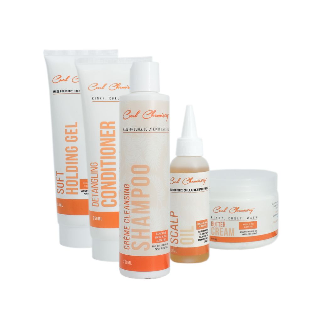 Curl Chemistry Papaya Full Range Complete Curl Care Bundle 250ml