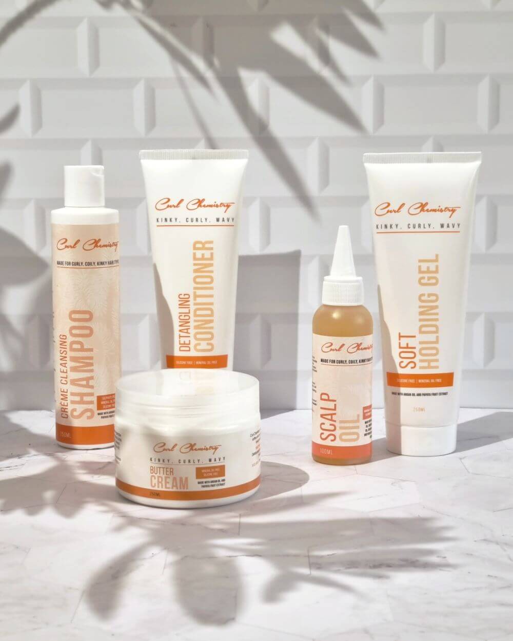 Curl Chemistry Papaya Full Range Complete Curl Care Bundle 250ml
