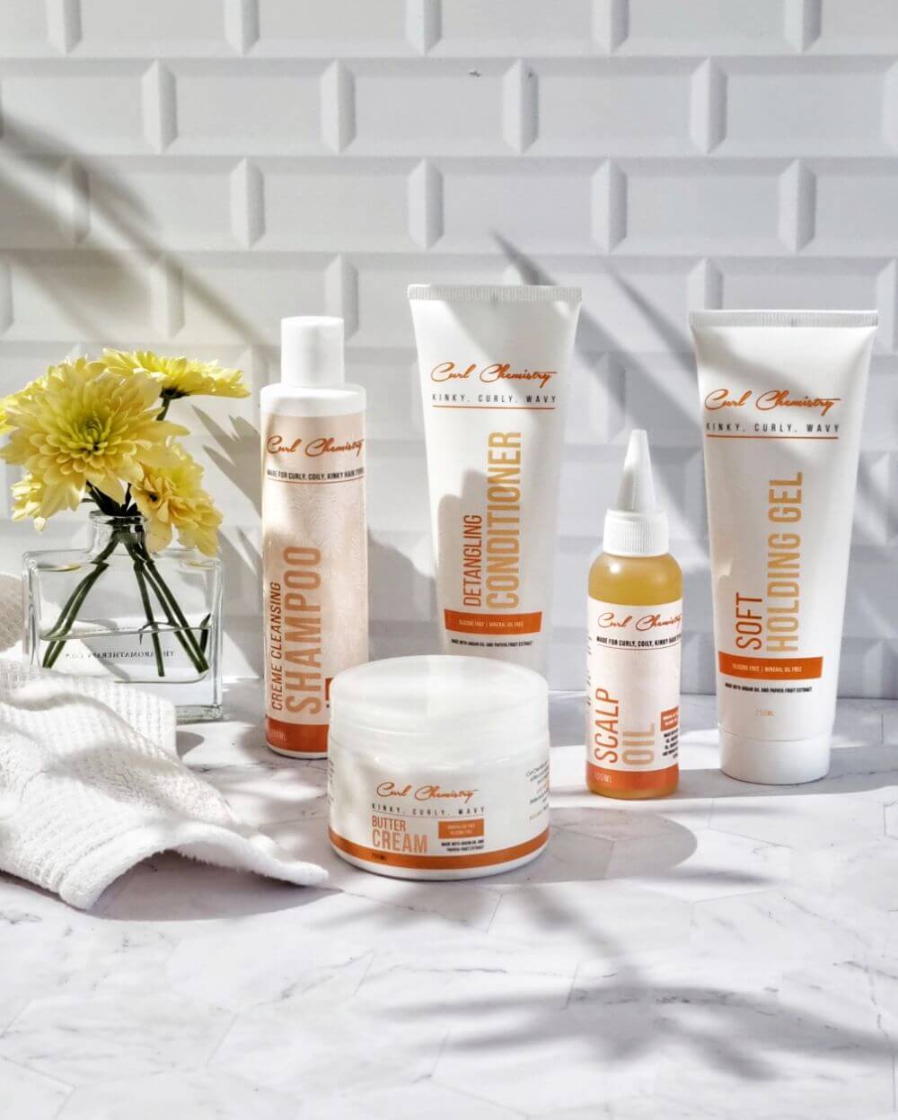 Curl Chemistry Papaya Full Range Complete Curl Care Bundle 250ml