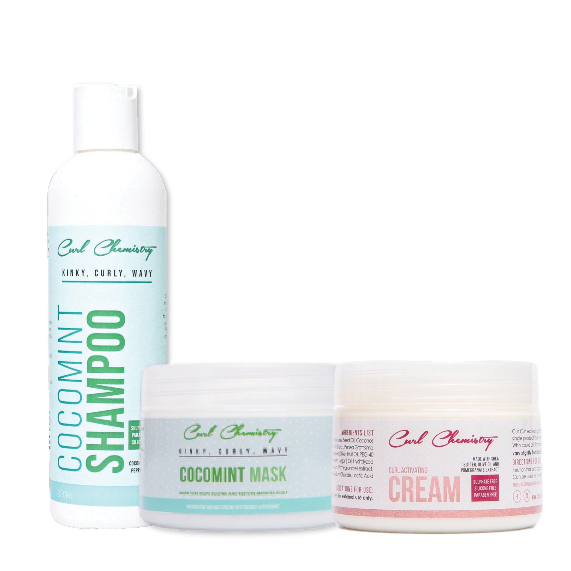 Curl Chemistry Cocomint & Style Combo – Scalp Care, Moisture & Curl Definition Bundle